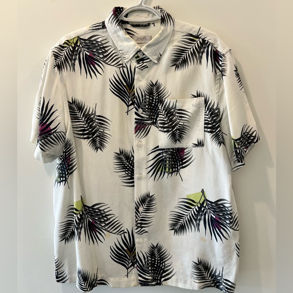 SATURDAYS NYC Hawaiian short sleeve M - Picture 1 of 3